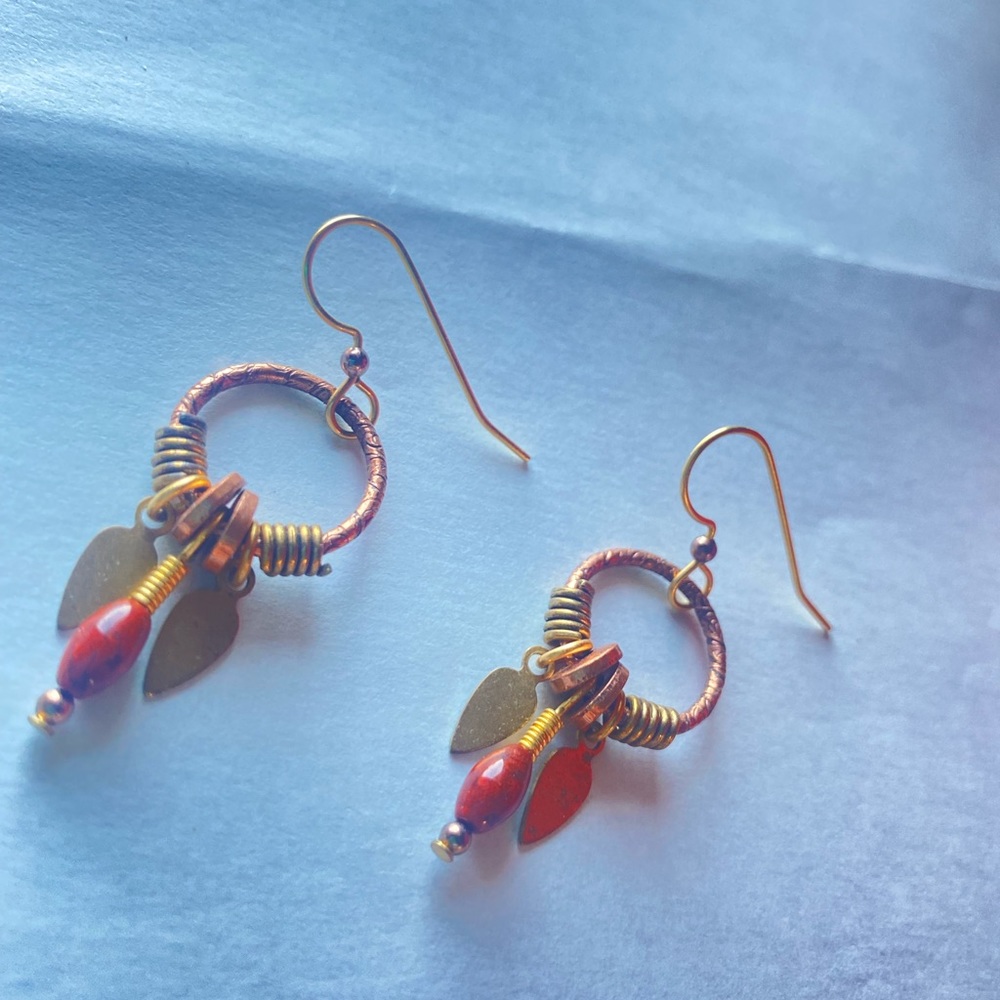 Multi Color Copper Earrings 🖤